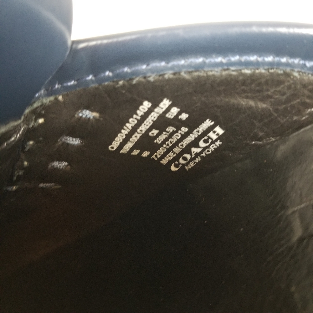 Coach blue turnlock slide mules with fringe - Picture 3 of 9